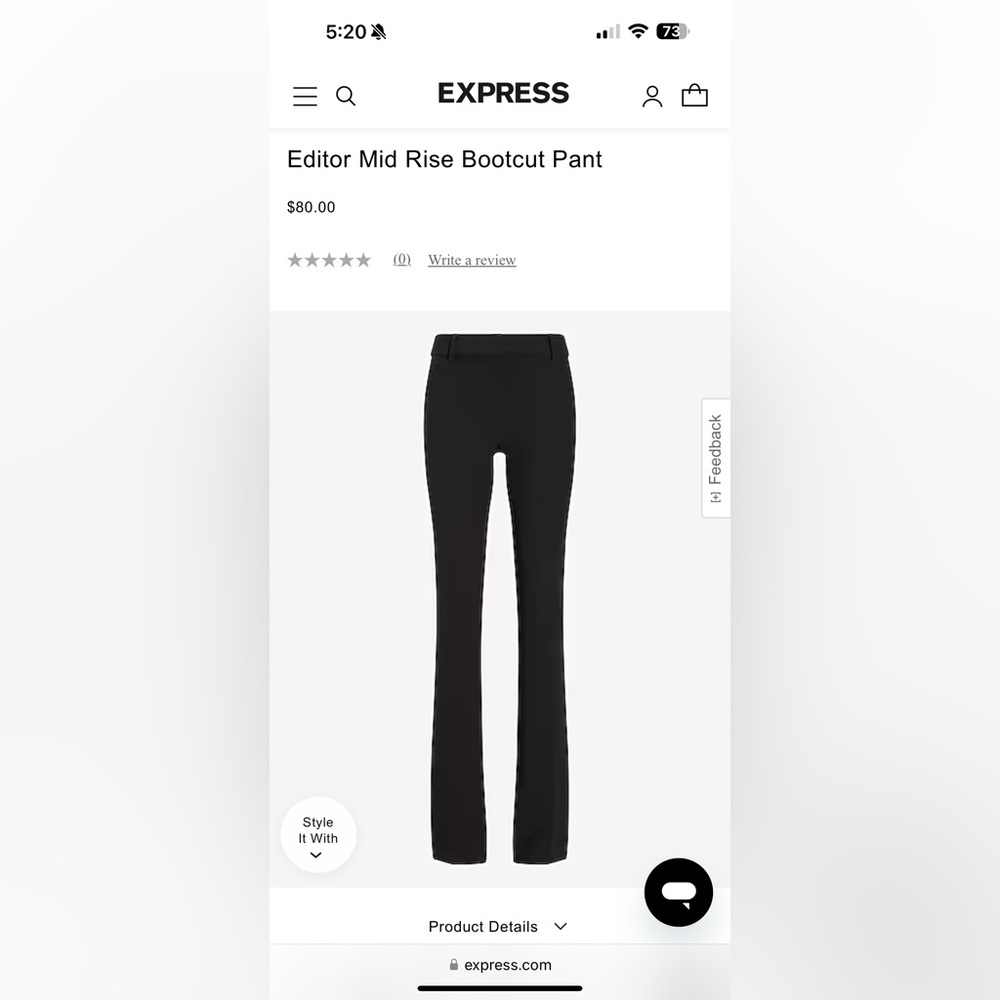 Express low rise bootcut pants!